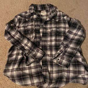 AR Amazingly Soft Oversized Fit Flannel Button Down